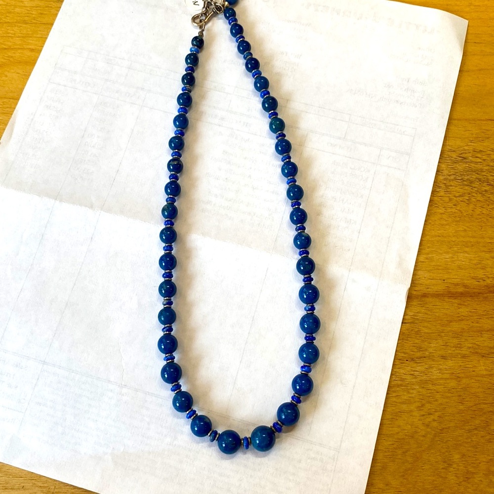 Sterling silver and lapis lazuli necklace🌺 - Picture 3 of 4